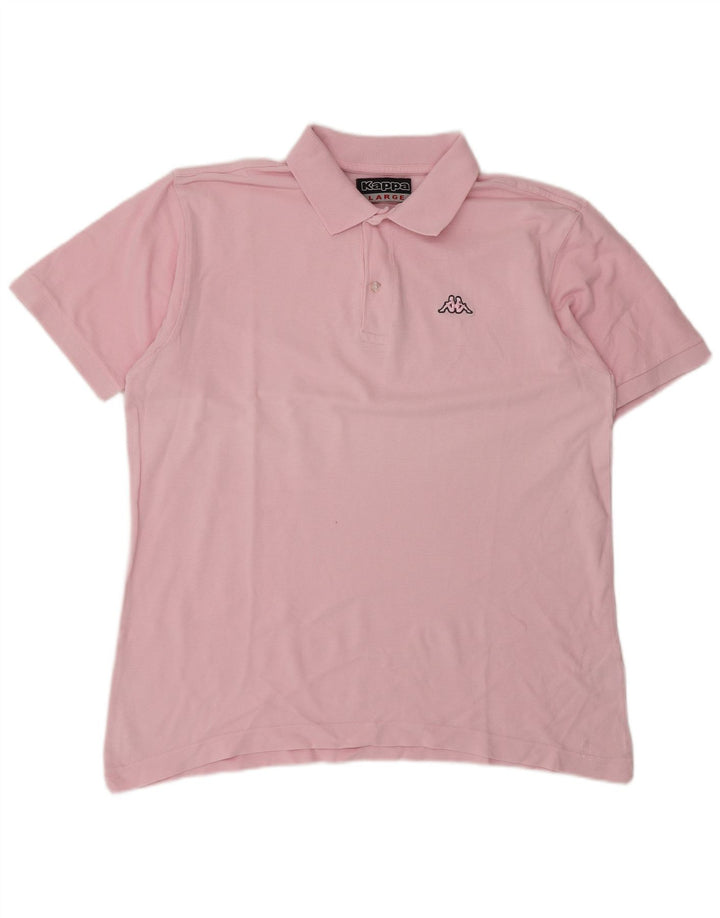Kappa Mens Polo Shirt Large Pink Cotton