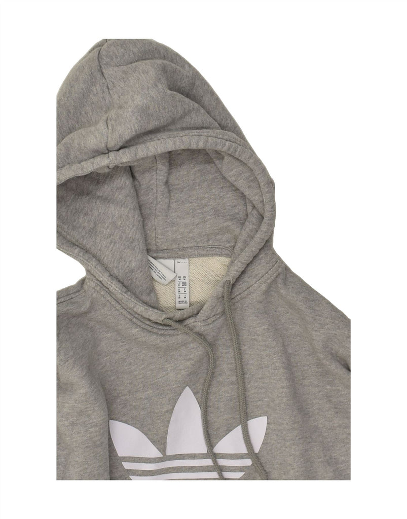 ADIDAS Mens Graphic Hoodie Jumper Medium Grey Cotton Vintage Adidas and Second-Hand Adidas from Messina Hembry 