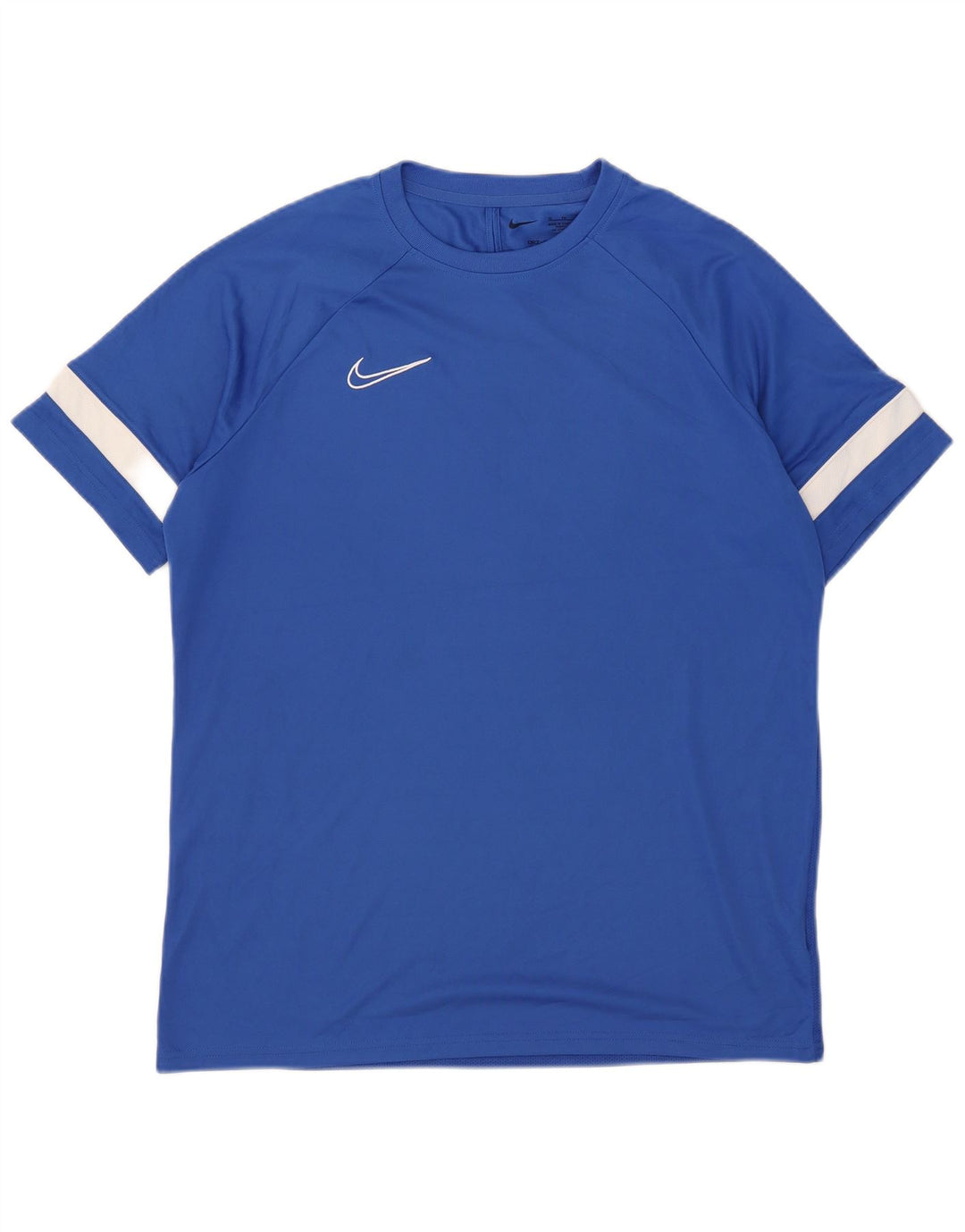 Nike Mens Dri Fit T-Shirt Top XL Blue Colourblock Polyester