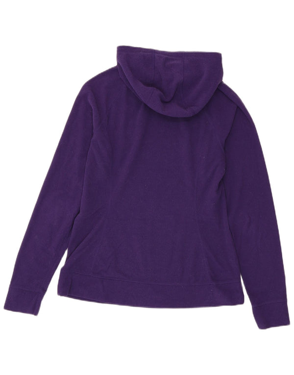 The North Face Womens Fleece Hoodie Jumper UK 12 Medium Purple Polyester