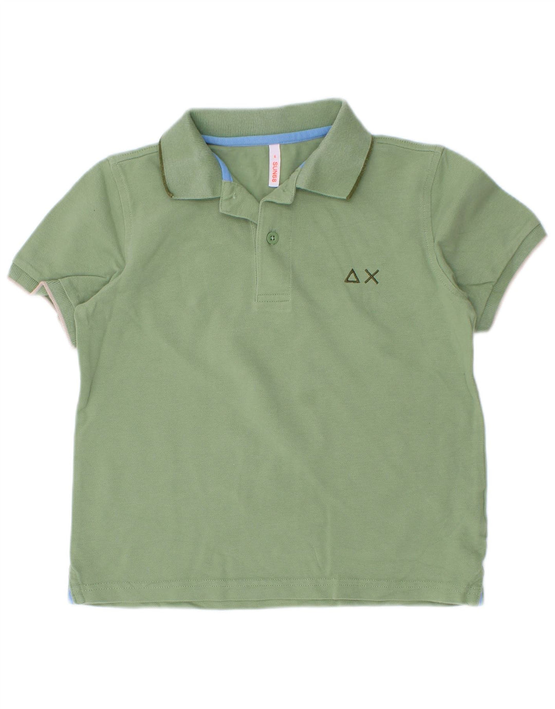 Sun68 Boys Polo Shirt 5-6 Years Green Cotton