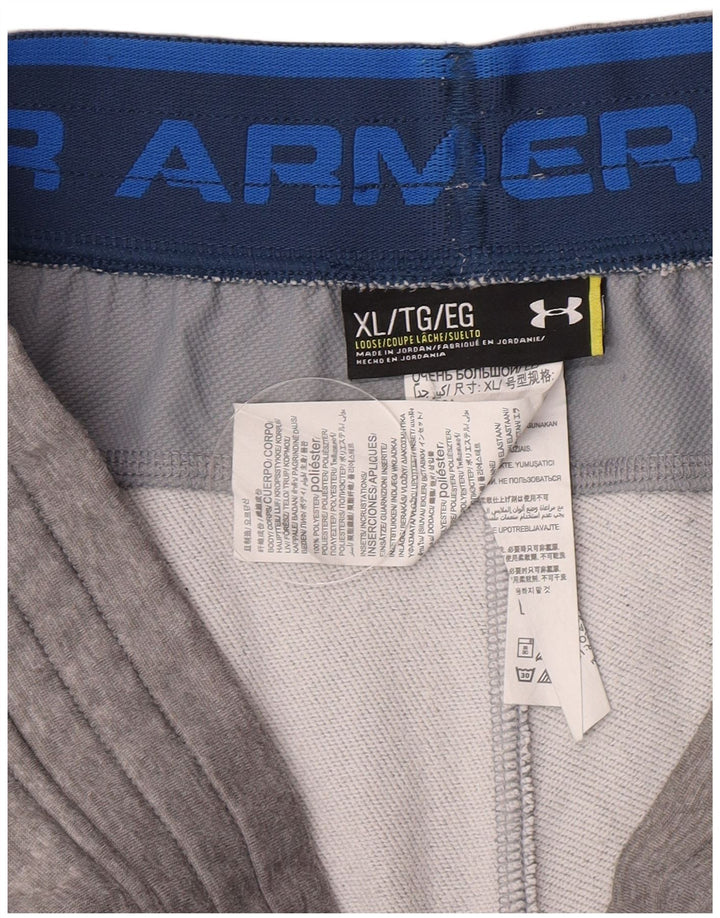 Under Armour Mens Loose Fit Sport Shorts XL  Grey Polyester