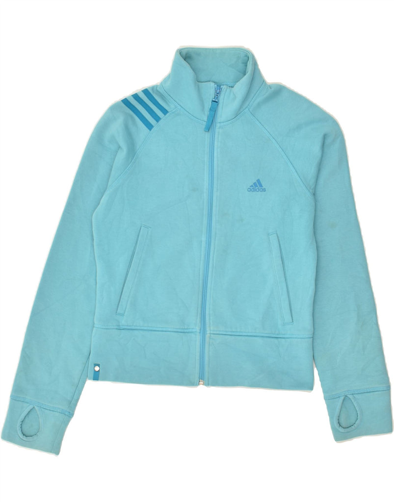 ADIDAS Womens Tracksuit Top Jacket UK 14 Large Blue | Vintage Adidas | Thrift | Second-Hand Adidas | Used Clothing | Messina Hembry 