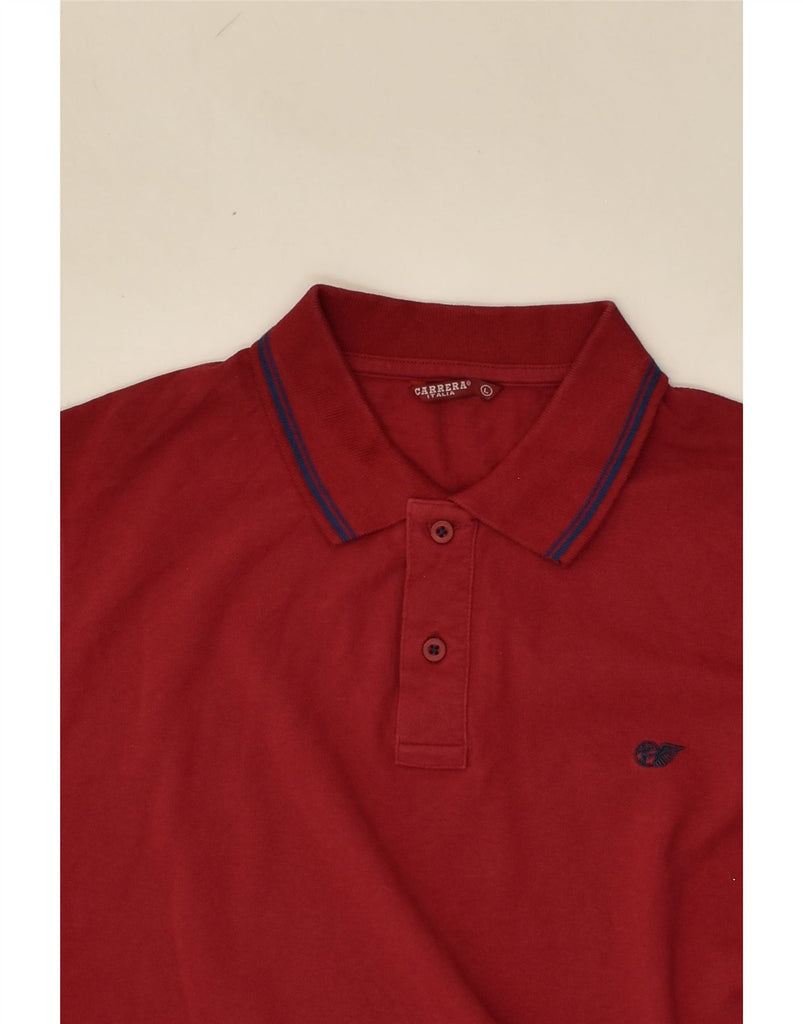 CARRERA Mens Polo Shirt Large Red Cotton | Vintage Carrera | Thrift | Second-Hand Carrera | Used Clothing | Messina Hembry 