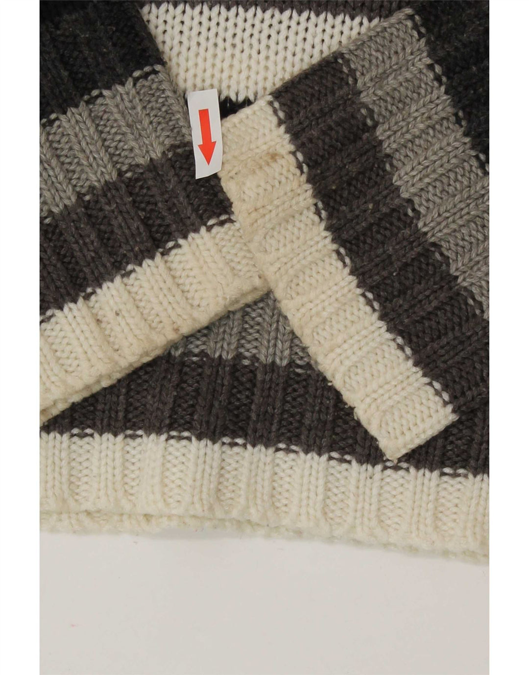 Zara Womens Crop Roll Neck Jumper Sweater UK 14 Large Multicoloured Striped