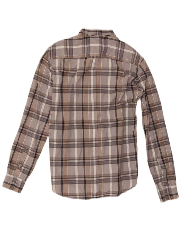 Dkny Mens Shirt Small Grey Check Cotton