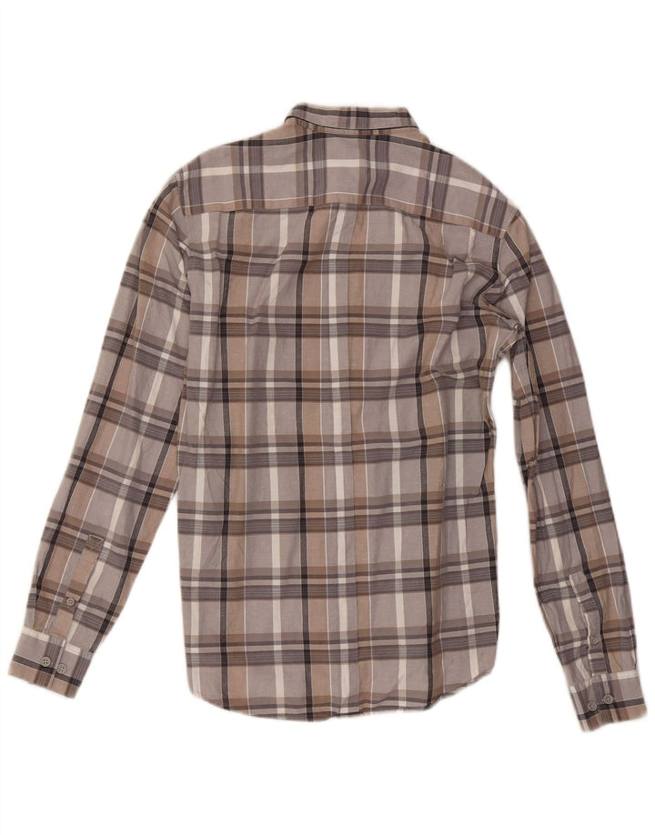 Dkny Mens Shirt Small Grey Check Cotton