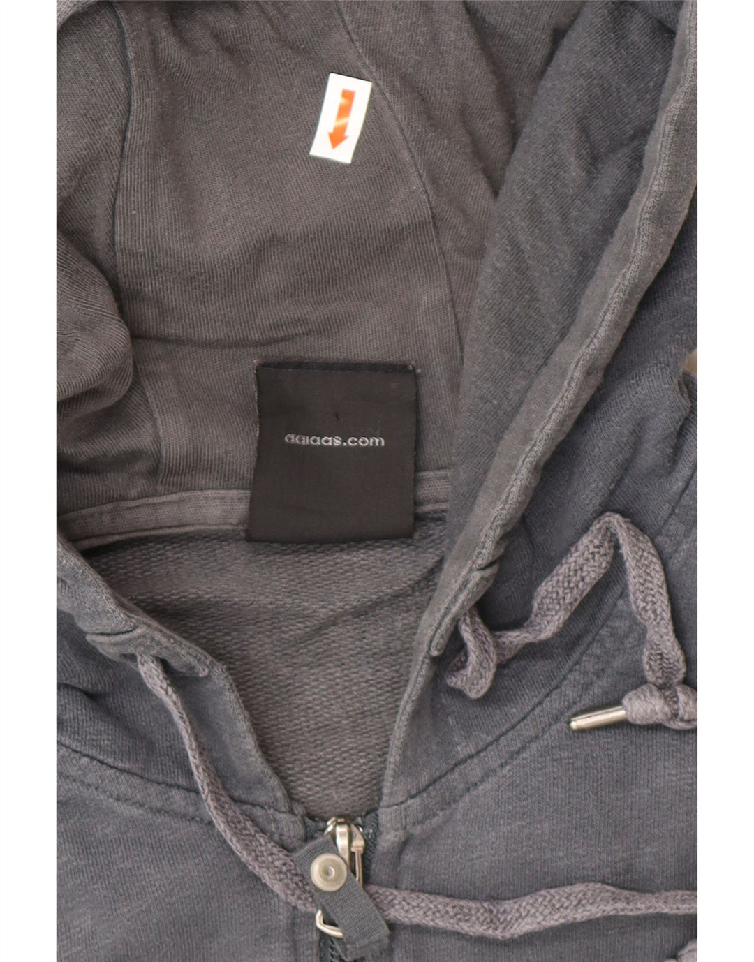 ADIDAS Mens Graphic Zip Hoodie Sweater Medium Navy Blue Cotton