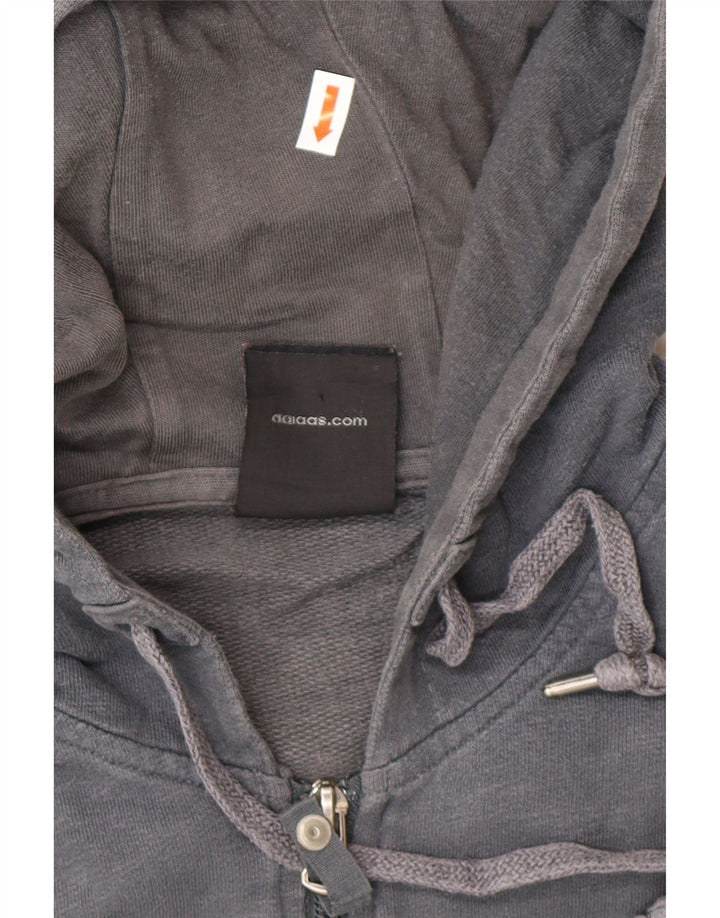 ADIDAS Mens Graphic Zip Hoodie Sweater Medium Navy Blue Cotton