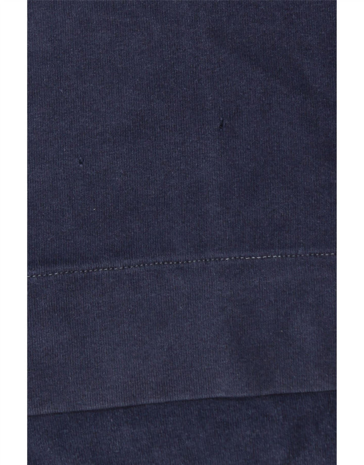 Sisley Womens Graphic Oversized Sweatshirt Jumper UK 14 Medium Navy Blue