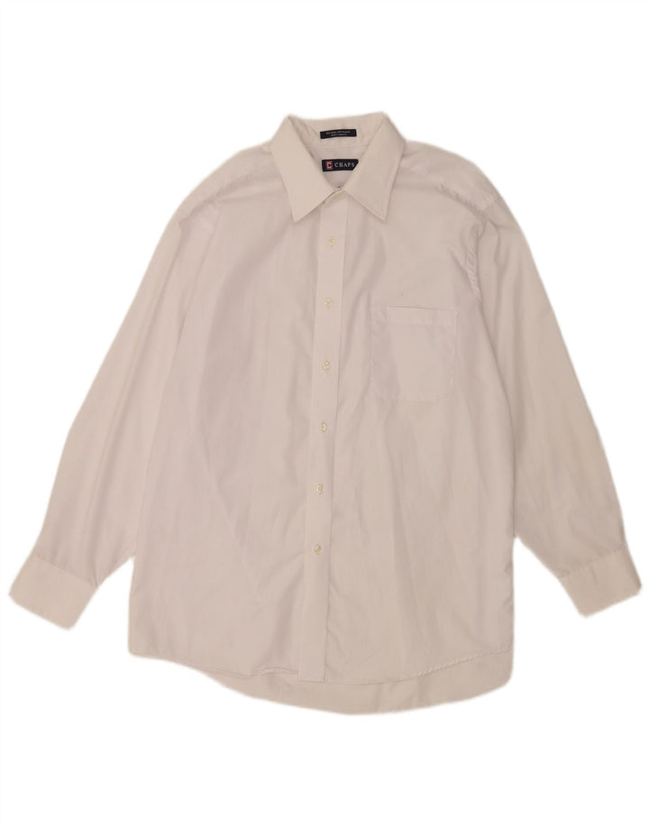 Chaps Mens Shirt Size 16 1/2 Large White Cotton