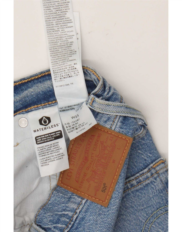Levi's Womens 501 Distressed Denim Shorts W23 2XS Blue Cotton