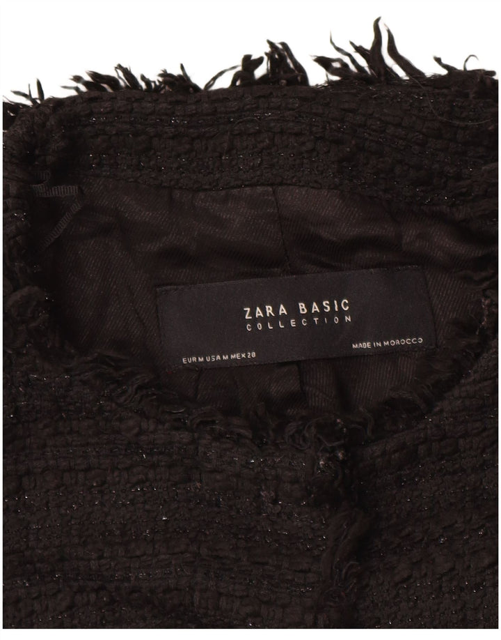 ZARA Womens Blazer Jacket UK 12 Medium Black