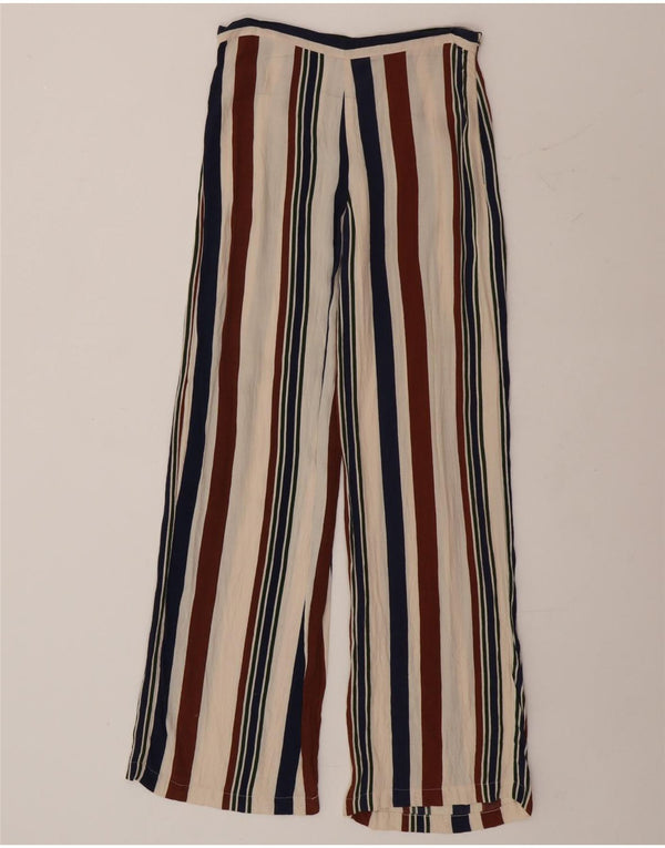 Topshop Womens Casual Trousers UK 8 Small W26 L29 Multicoloured Striped