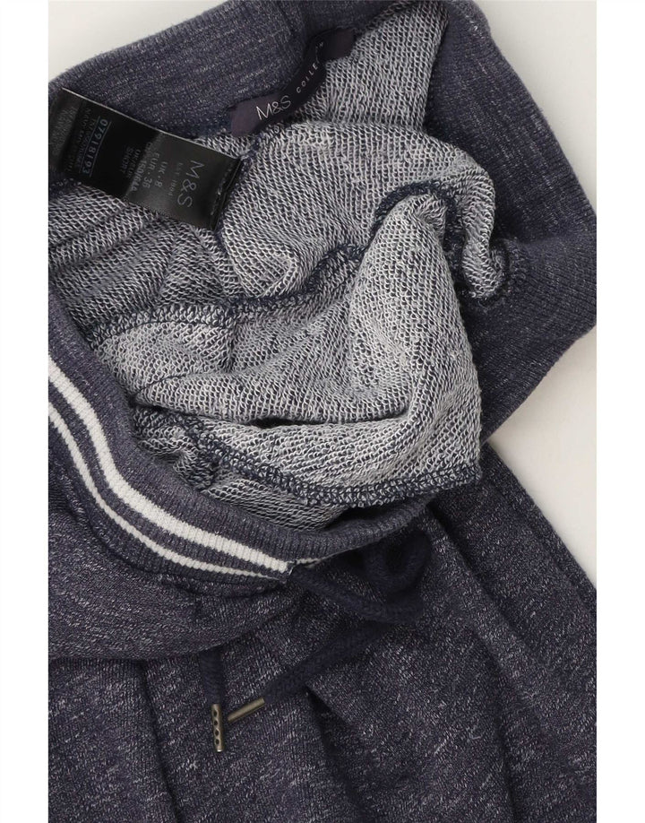 Marks & Spencer Womens Tracksuit Trousers Joggers UK 8 Small Navy Blue
