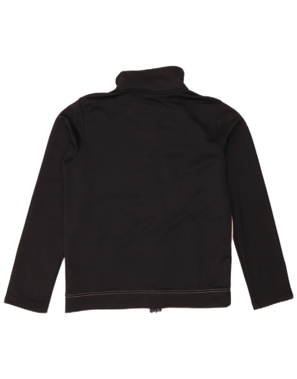 Nike Girls Tracksuit Top Jacket 13-14 Years XL Black Colourblock Polyester