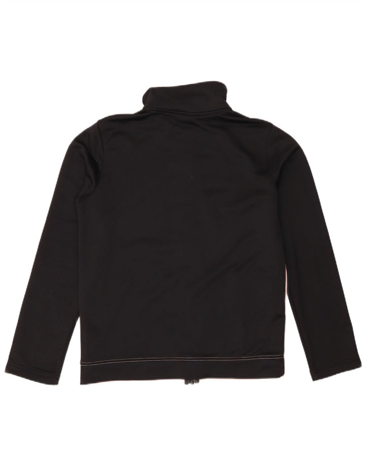 Nike Girls Tracksuit Top Jacket 13-14 Years XL Black Colourblock Polyester