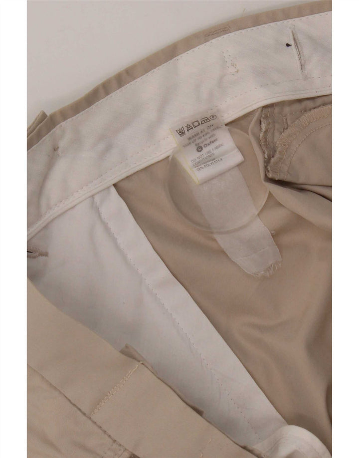 Marks & Spencer Womens Blue Harbour Straight Chino Trousers W36 L33 Beige