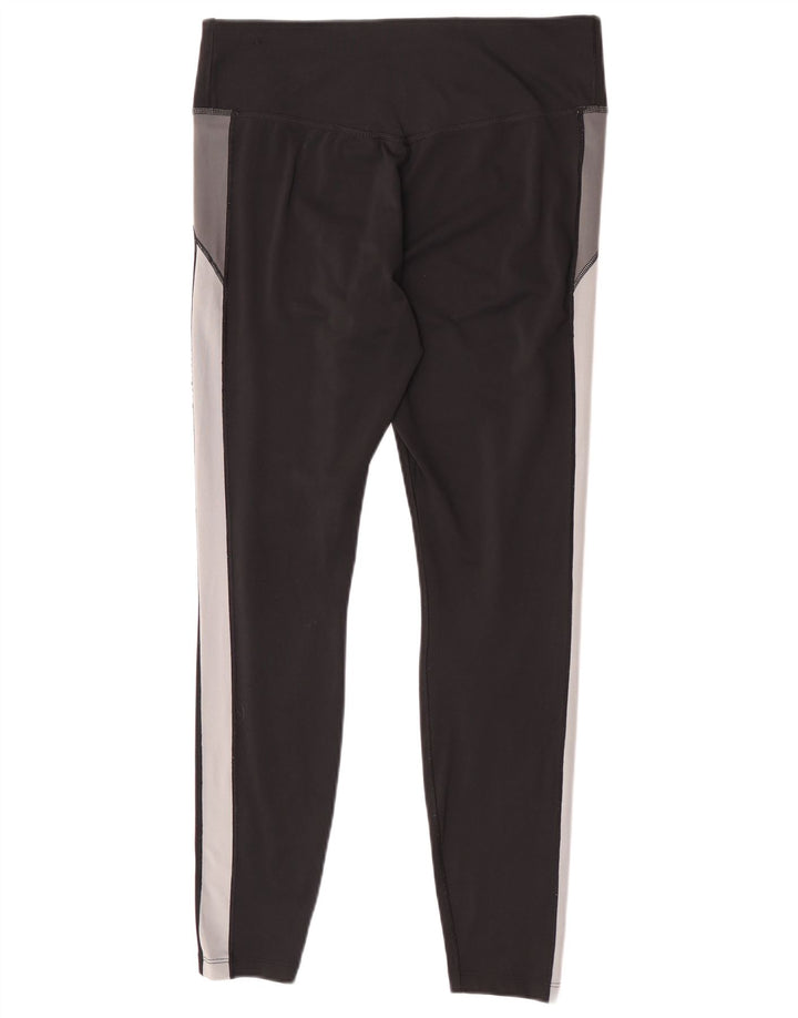 Nike Womens Dri Fit Leggings UK 16 Large Black Colourblock Polyester