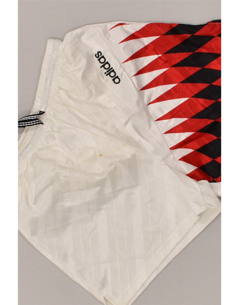 ADIDAS Boys Graphic Sport Shorts 13-14 Years White Geometric | Vintage Adidas | Thrift | Second-Hand Adidas | Used Clothing | Messina Hembry 