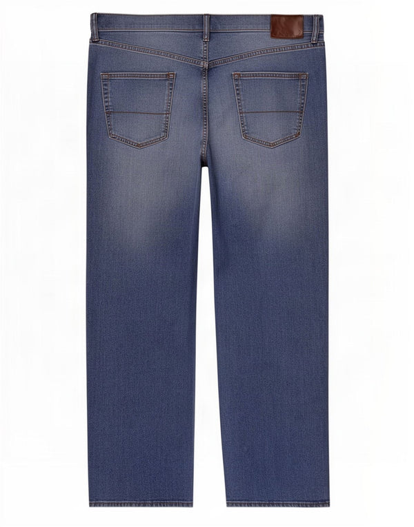 Marks & Spencer Mens Regular Straight Jeans W44 L31 Blue Cotton