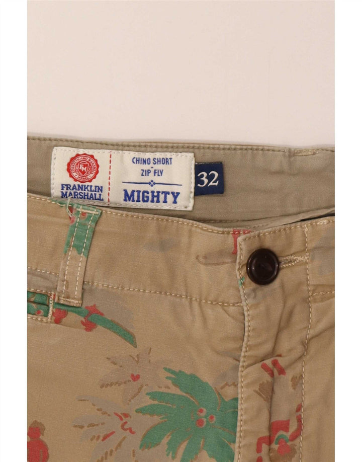 Franklin Marshall Mens Hawaiian Chino Shorts Medium W32 Khaki