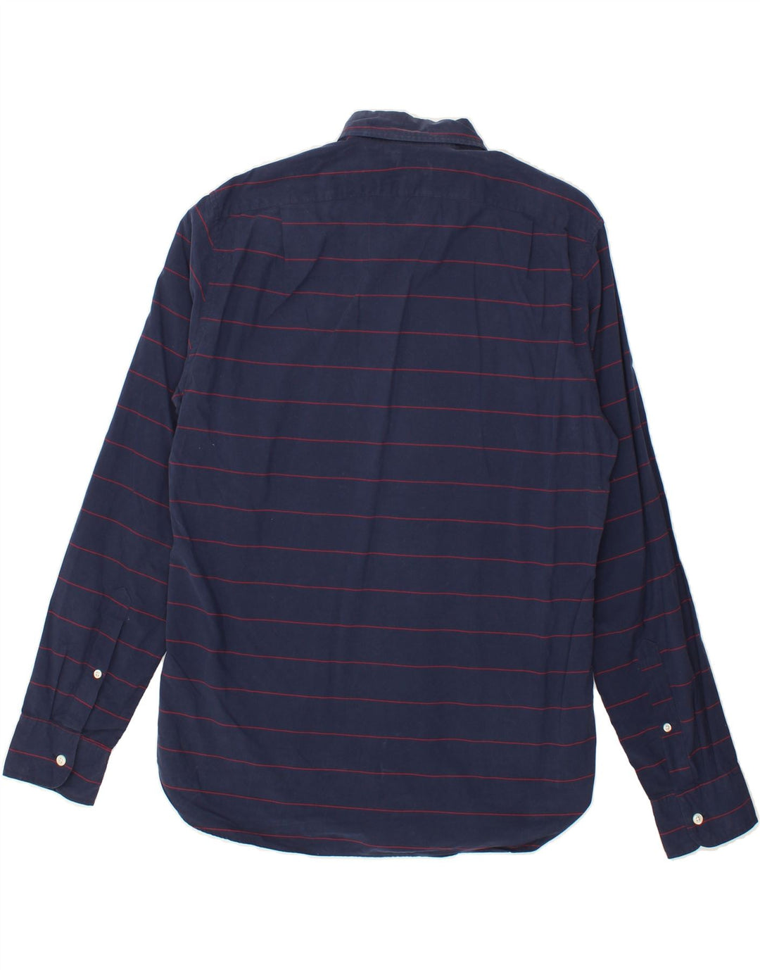 J. CREW Mens Shirt Medium Navy Blue Striped Cotton Vintage J. Crew and Second-Hand J. Crew from Messina Hembry 