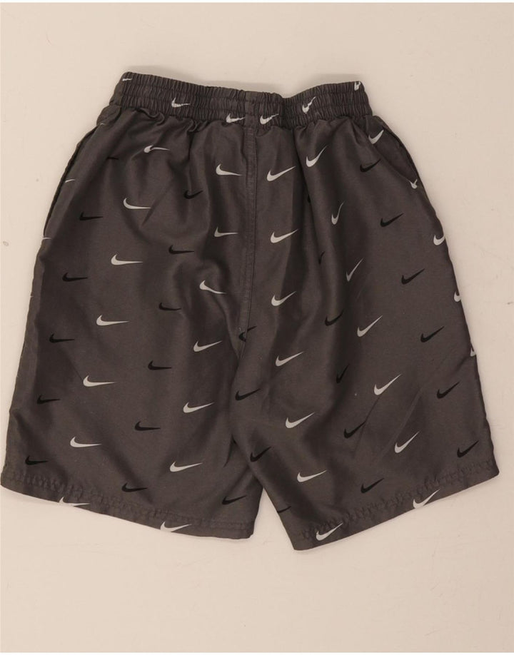 NIKE Boys Graphic Sport Shorts 13-14 Years XL Grey Polyester