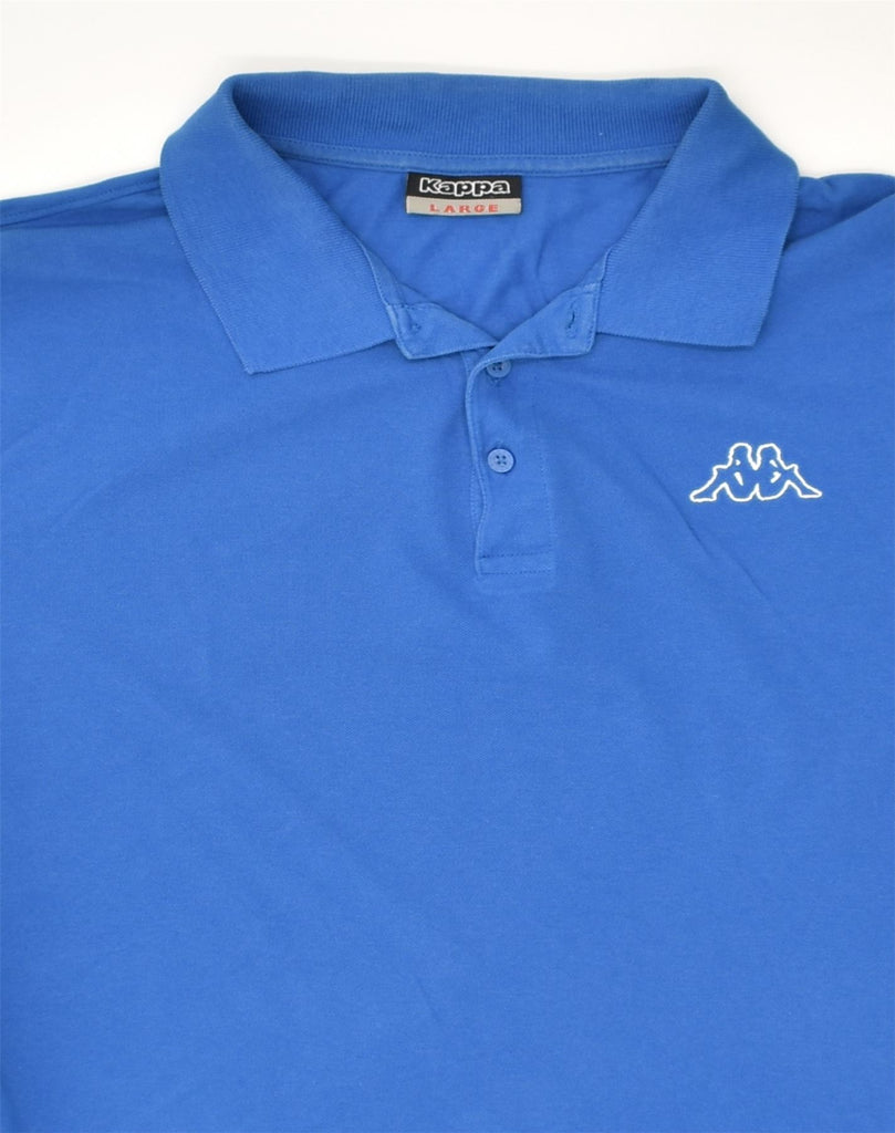 KAPPA Mens Polo Shirt Large Blue Cotton | Vintage Kappa | Thrift | Second-Hand Kappa | Used Clothing | Messina Hembry 