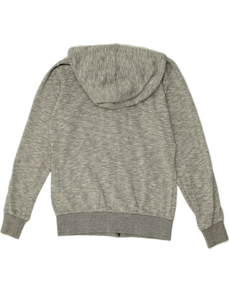 CHAMPION Womens Graphic Zip Hoodie Sweater UK 10 Small Grey Flecked Cotton | Vintage Champion | Thrift | Second-Hand Champion | Used Clothing | Messina Hembry 