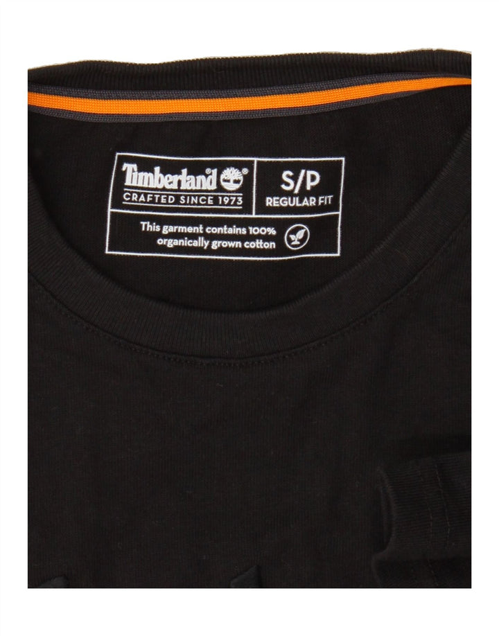 TIMBERLAND Mens Regular Fit Graphic T-Shirt Top Small Black Cotton Vintage Timberland and Second-Hand Timberland from Messina Hembry 