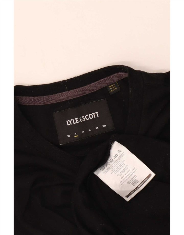Lyle & Scott Mens T-Shirt Top Small Black Polyester