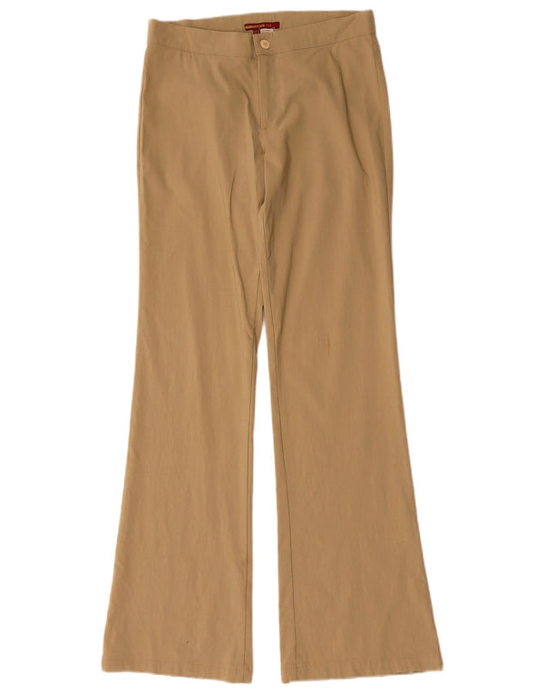 Zara Womens Flare Casual Trousers EU 40 Medium W30 L32 Beige Rayon