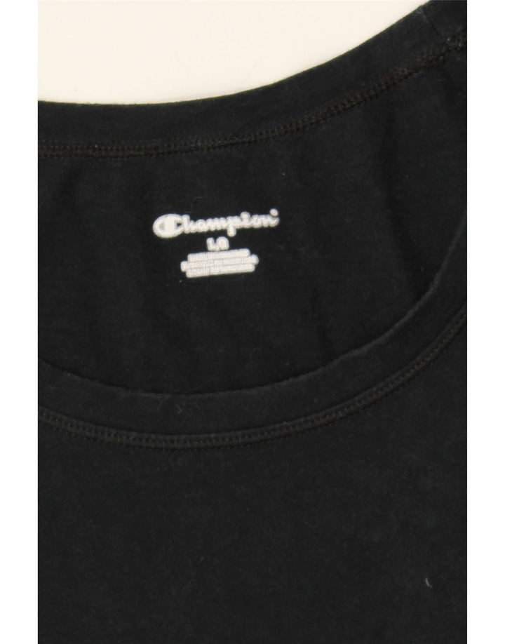CHAMPION Womens T-Shirt Top UK 14 Large Black