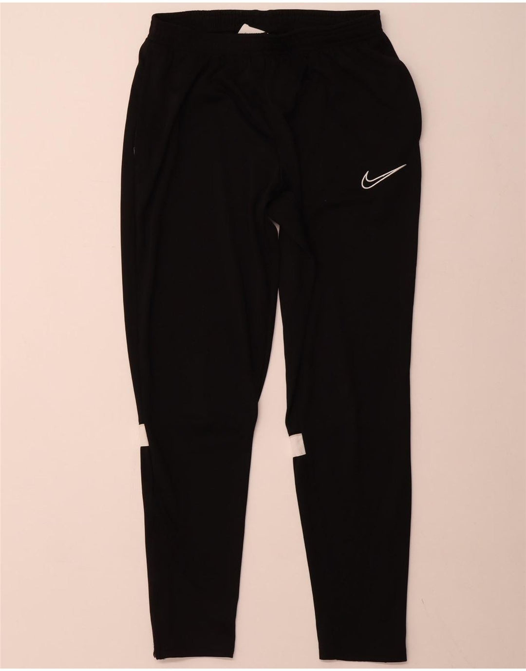 NIKE Mens Dri Fit Tracksuit Trousers Large  Black Colourblock Polyester