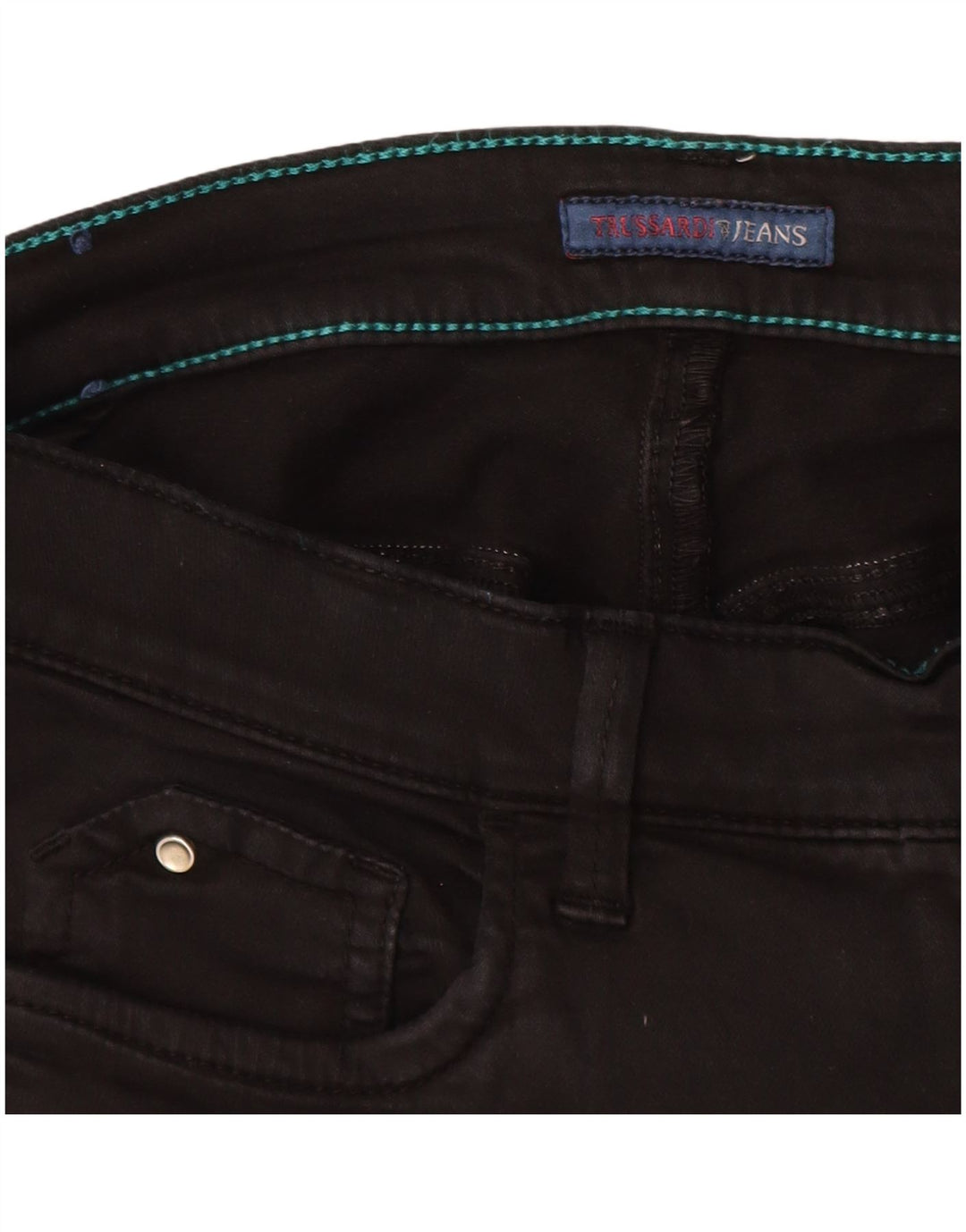 TRUSSARDI Womens Skinny Jeans IT 44 Medium W28 L29 Black