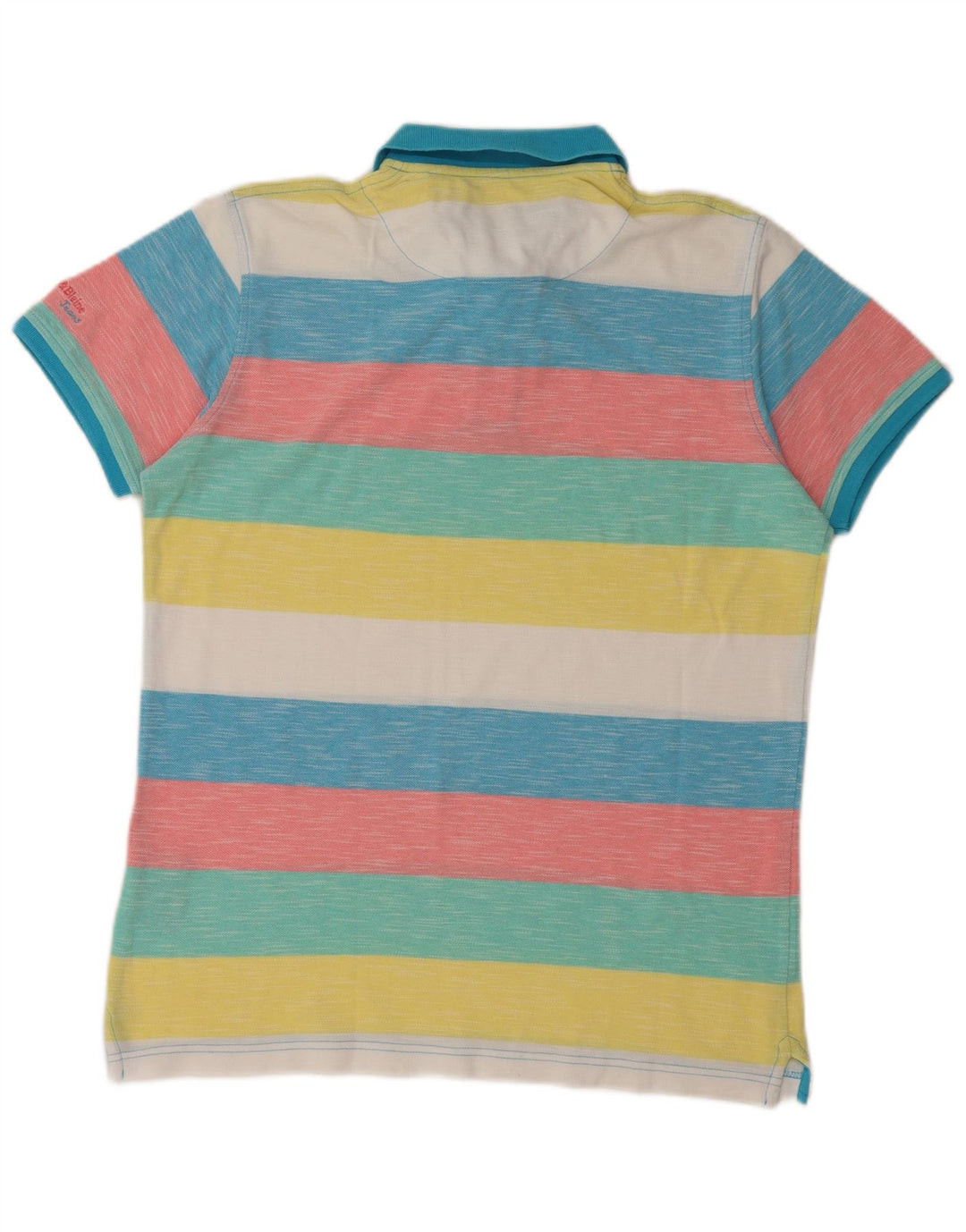 HARMONT & BLAINE Mens Polo Shirt Large Multicoloured Striped Cotton