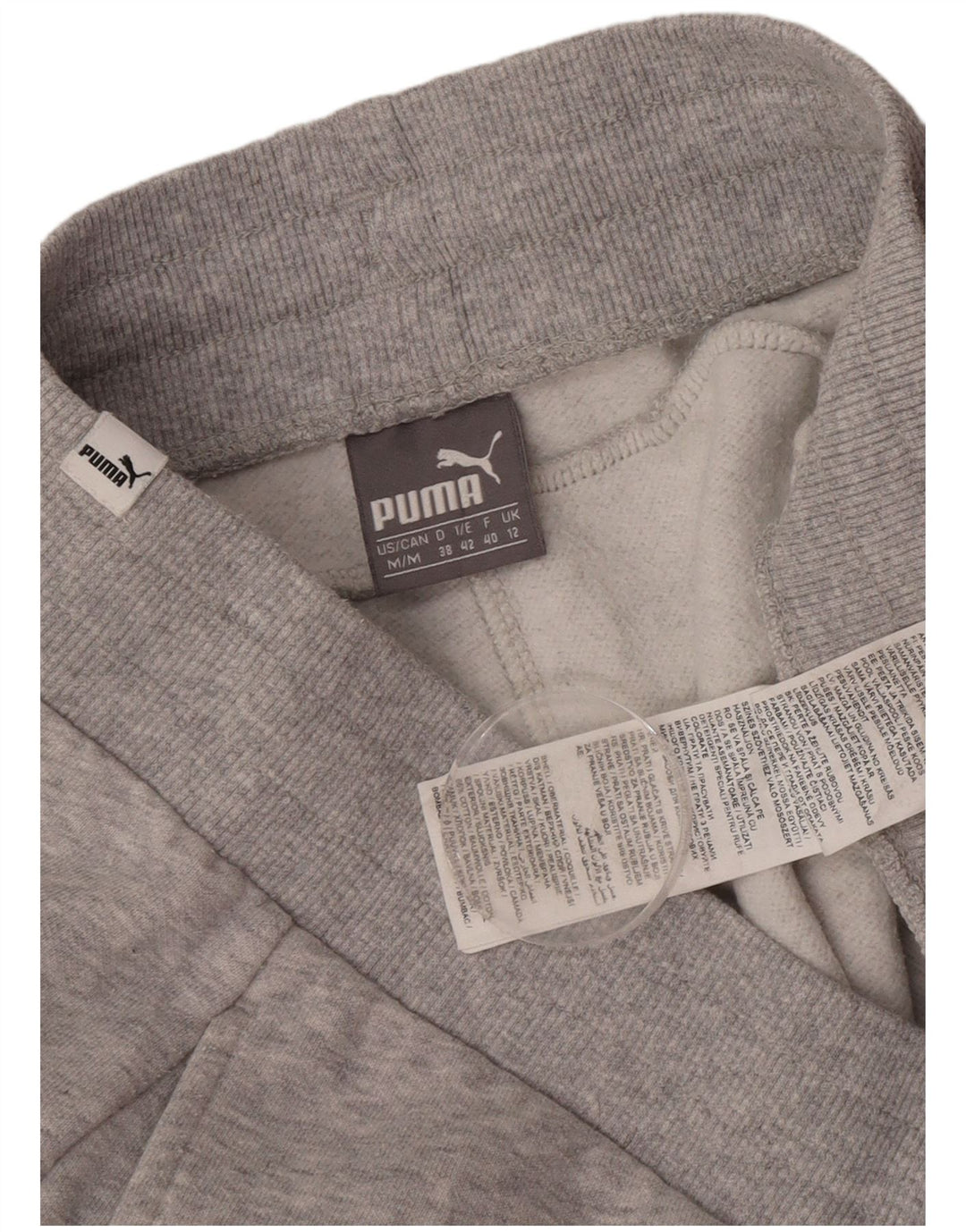 Puma Womens Tracksuit Trousers Joggers UK 12 Medium Grey Cotton
