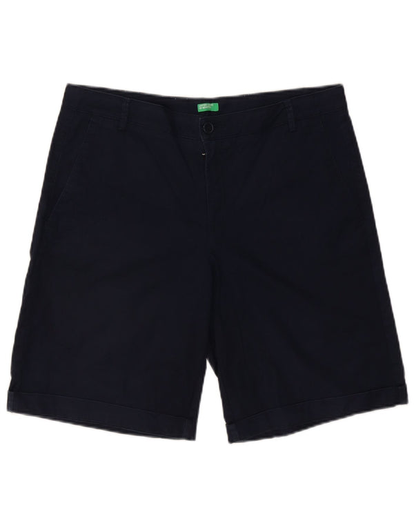 Benetton Mens Chino Shorts W34 Large  Navy Blue