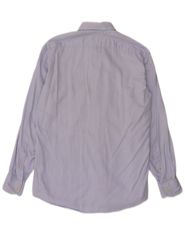 ALVIERO MARTINI Mens Shirt Size 39 15 1/2 Medium Blue Cotton