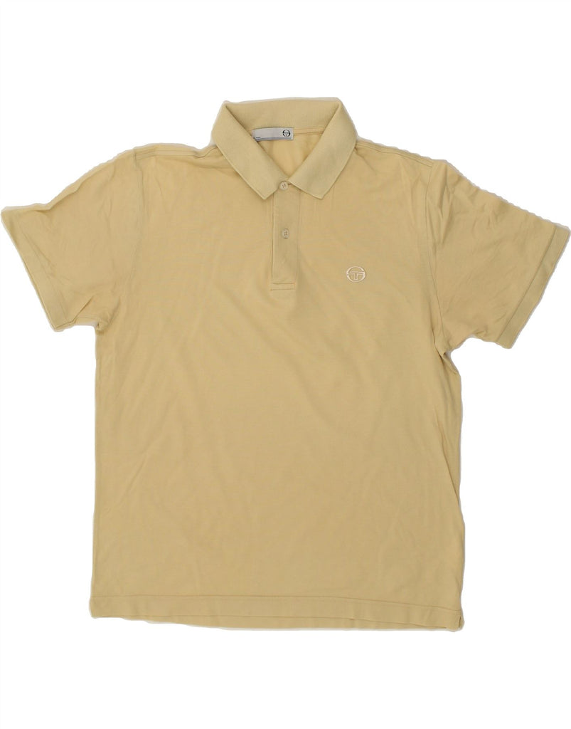 SERGIO TACCHINI Mens Polo Shirt Small Yellow Cotton | Vintage Sergio Tacchini | Thrift | Second-Hand Sergio Tacchini | Used Clothing | Messina Hembry 