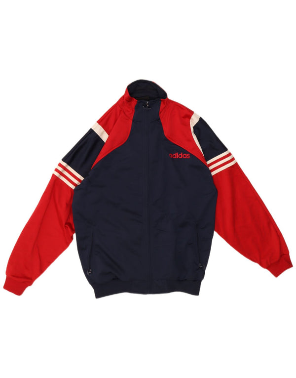 Adidas Boys Graphic Tracksuit Top Jacket 15-16 Years Red Colourblock