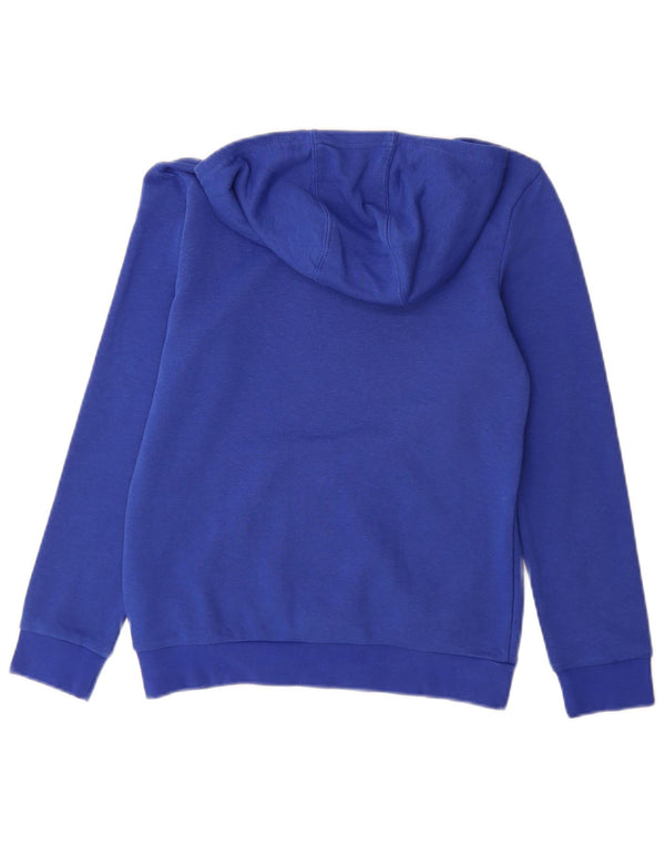 Adidas Boys Graphic Hoodie Jumper 11-12 Years Blue Cotton