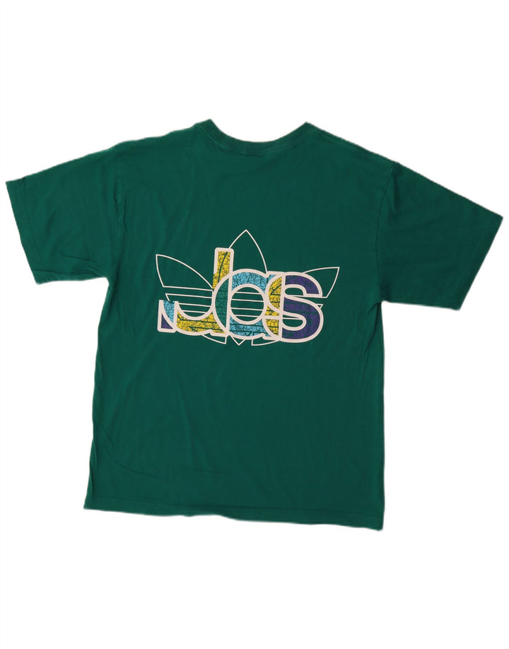 Adidas Mens Graphic T-Shirt Top Medium Green