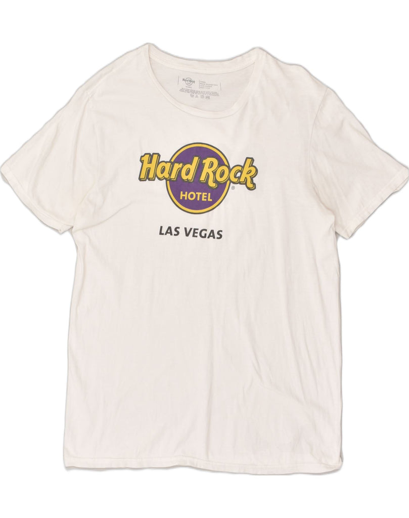 HARD ROCK HOTEL Womens Las Vegas Graphic T-Shirt Top UK 16 Large White | Vintage Hard Rock Hotel | Thrift | Second-Hand Hard Rock Hotel | Used Clothing | Messina Hembry 