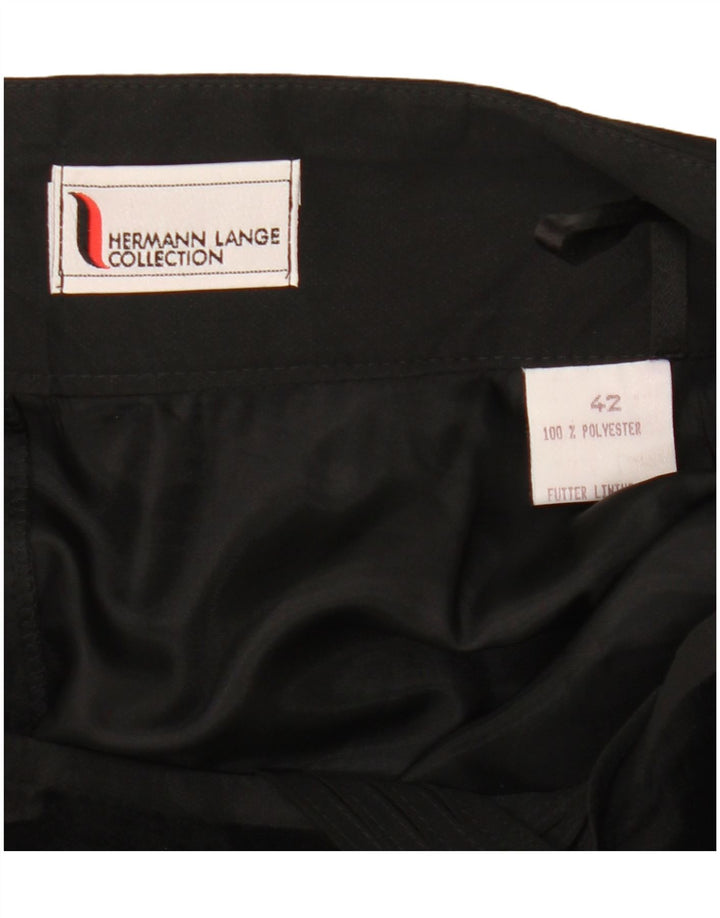 Hermann Lange Womens A-Line Skirt IT 42 Medium W30 Black Polyester
