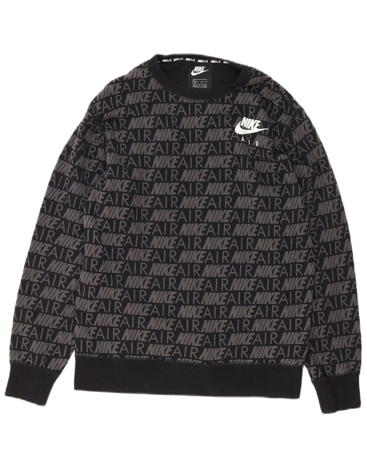Nike Mens Graphic Sweatshirt Jumper XS Black Cotton