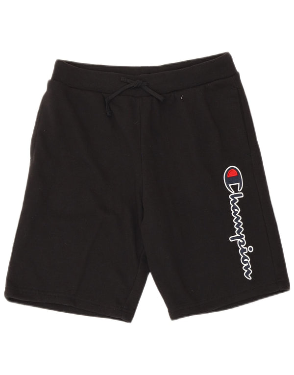 Champion Boys Graphic Sport Shorts 13-14 Years XL Black Cotton