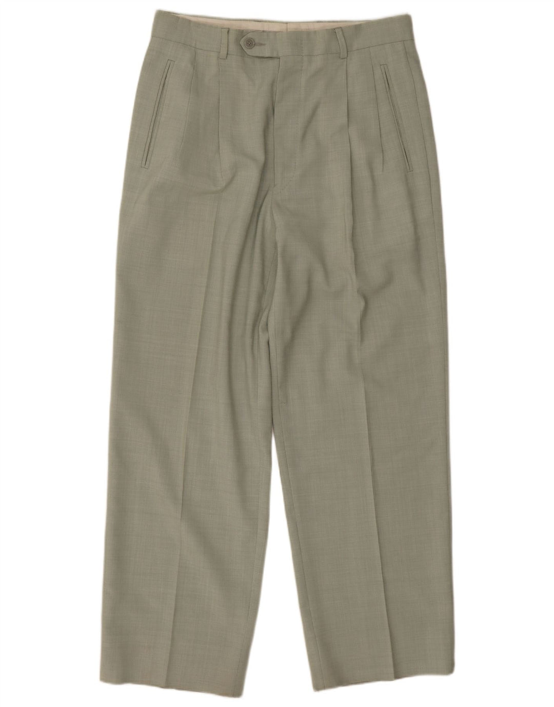 Vintage Mens Pegged Suit Trousers W30 L27 Green