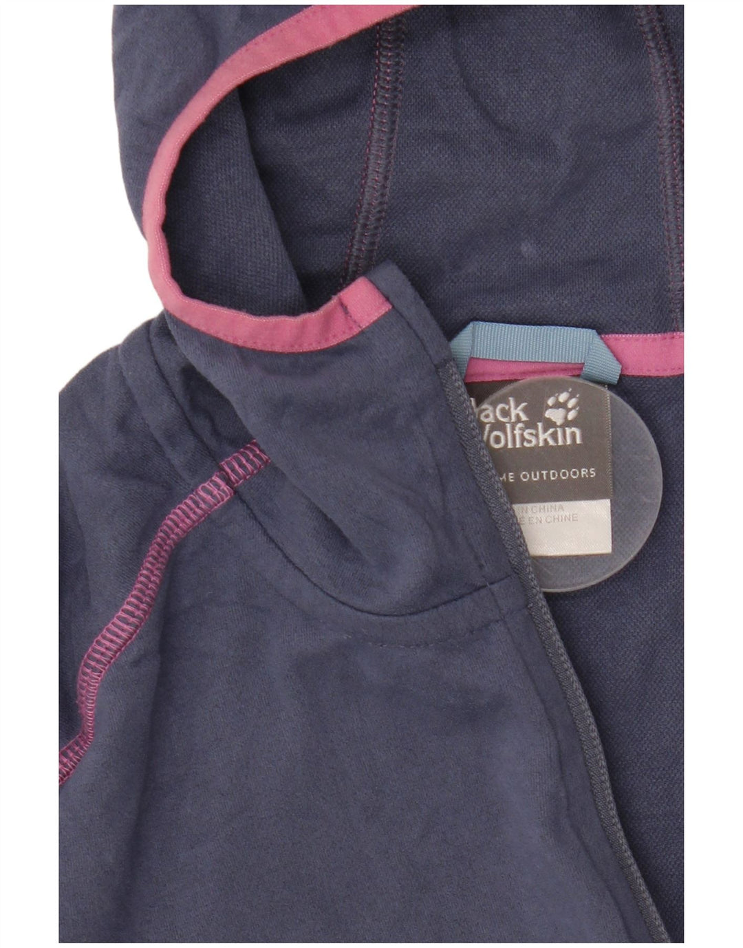 Jack Wolfskin Womens Hooded Tracksuit Top Jacket UK 12/14 Medium Blue